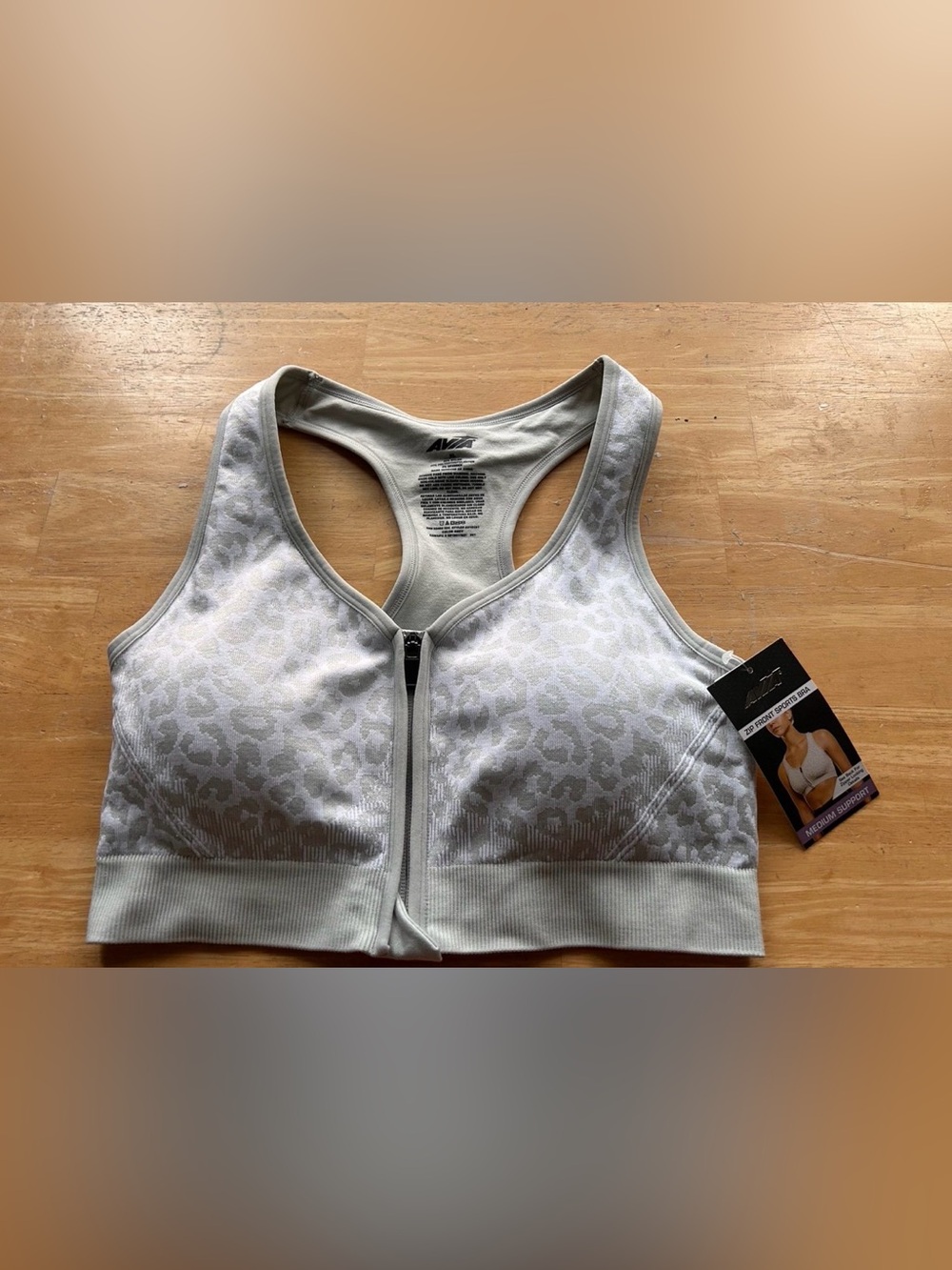 Sports Bra Avia whiteish cheetah print XL